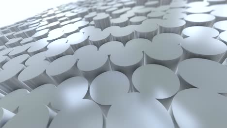 abstract motion background from random moving dark glossy 3d circles
