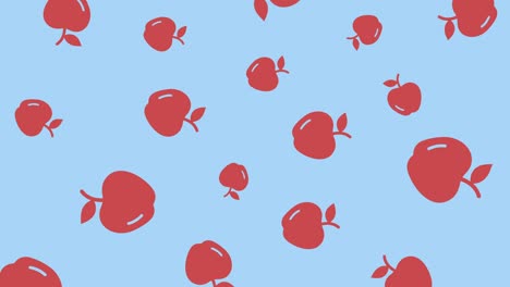 animated abstract background of apples. 4k. vj loop