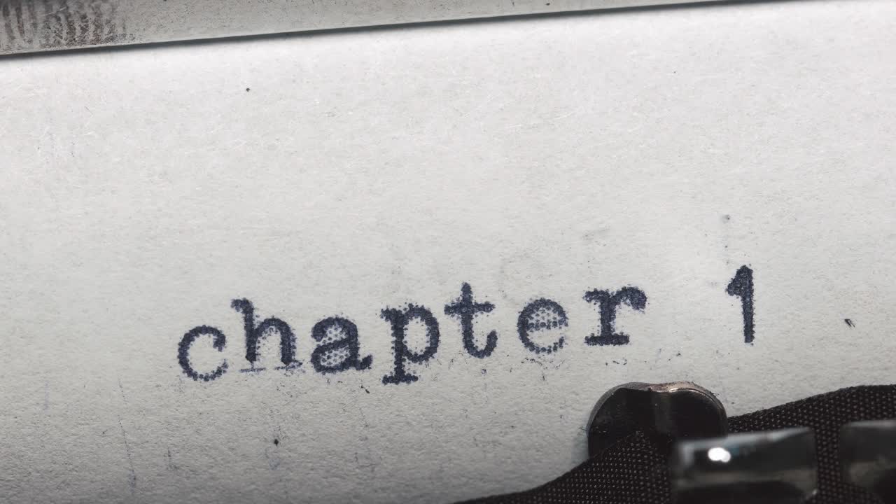 Typewritten chapter titles