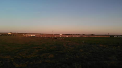 California-Farm-Sunset-Drohne