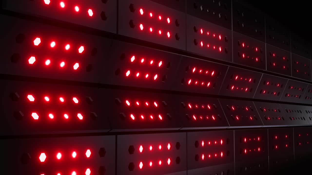 Red LED Panel Wall