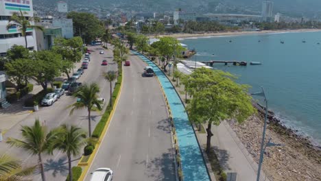 aerial view of acapulco beach on a sunny day