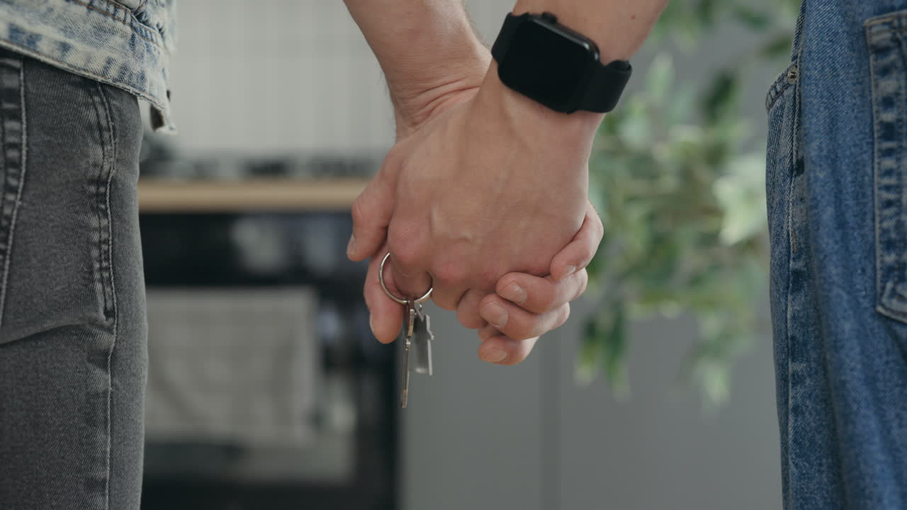 Couple Holding Keys, New Home