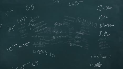 Mathematical-equations-moving-against-black-board