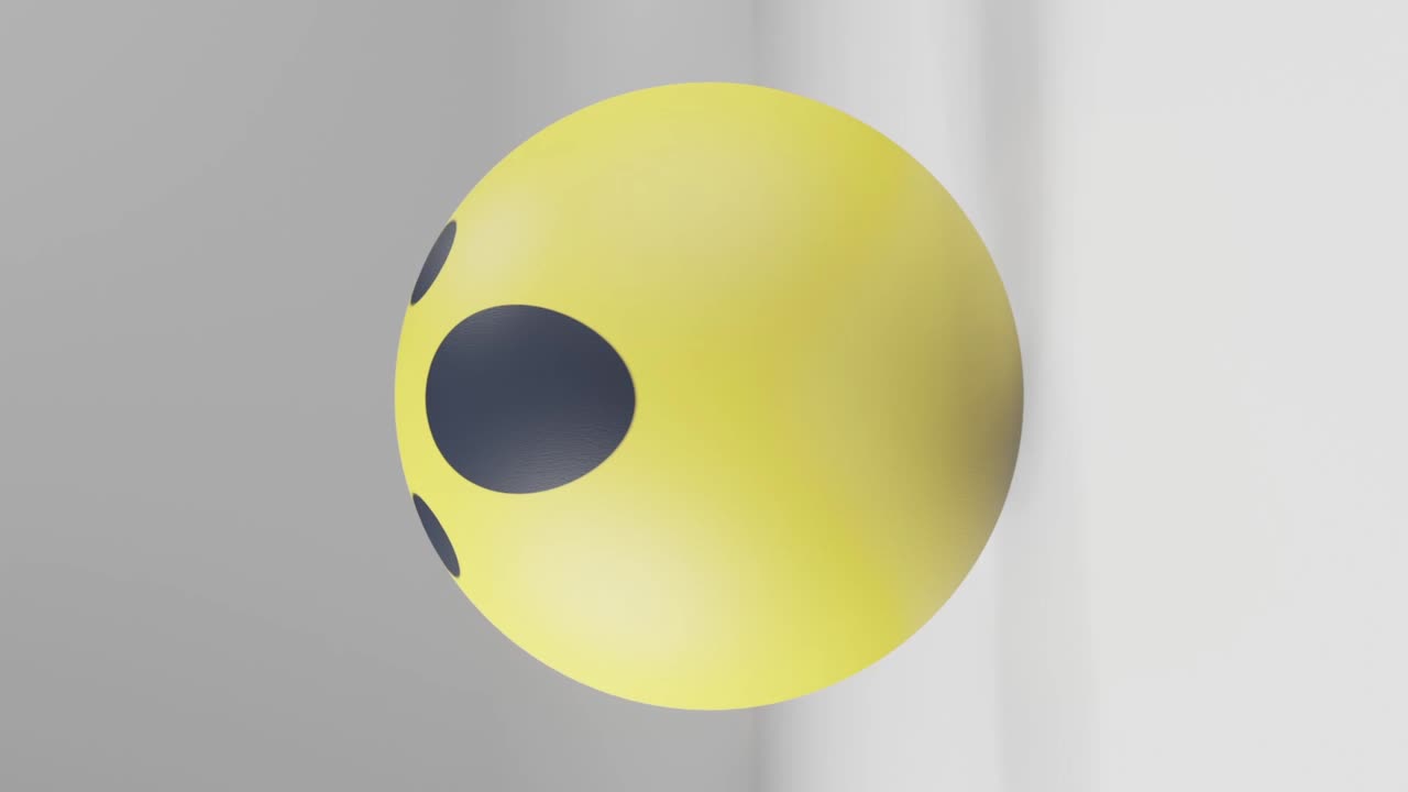 거대한 고무공 롤링 모양의 와우 반응 페이스북 버튼