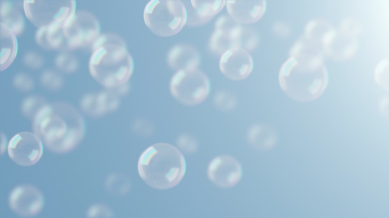 воздушные пузырьки в замедленном движении в 4k