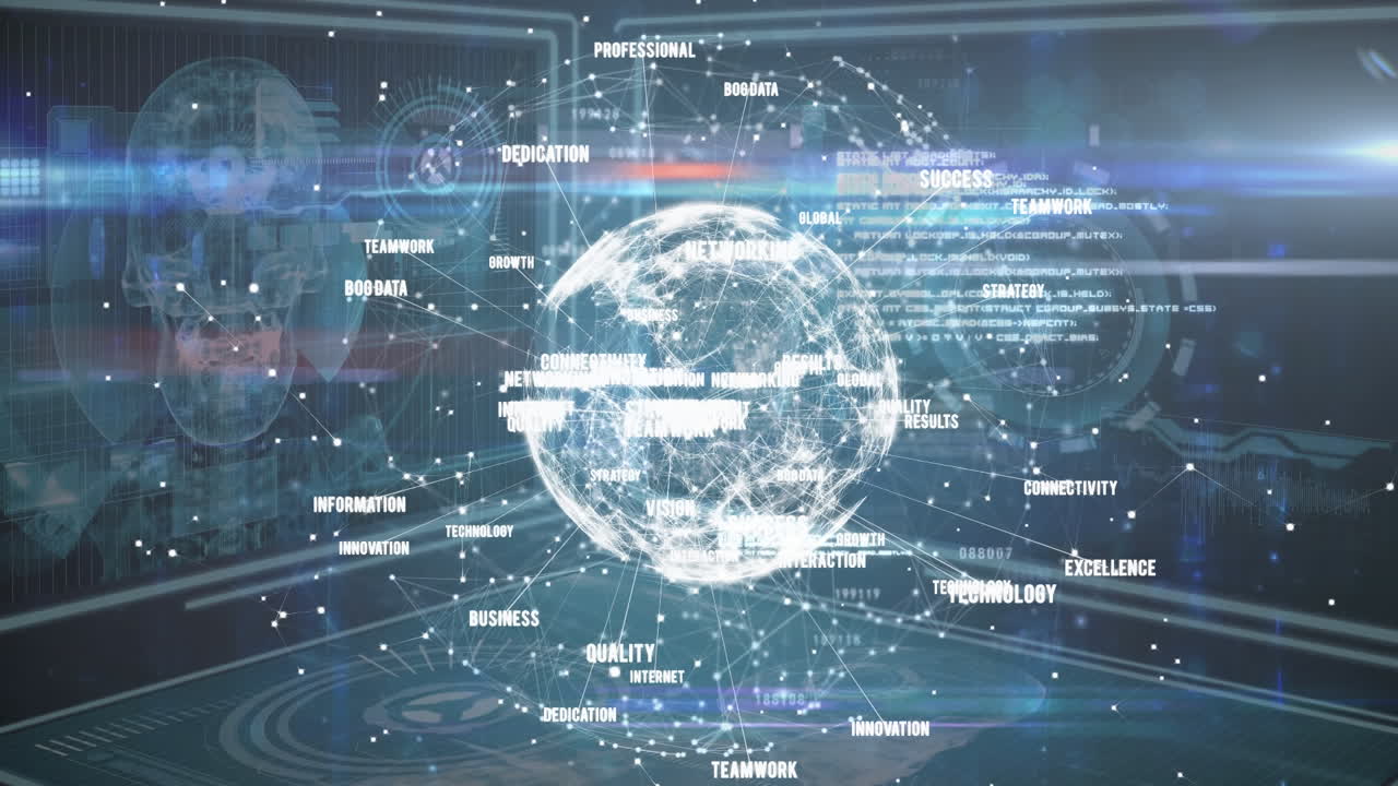 Animation of medical data with globe and numbers changing