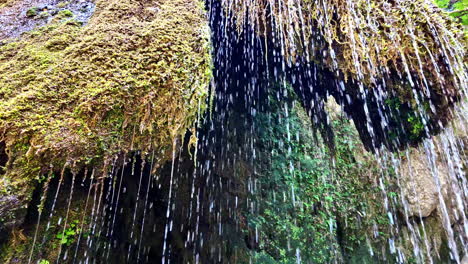 beautiful richtis waterfall in crete island, motion view