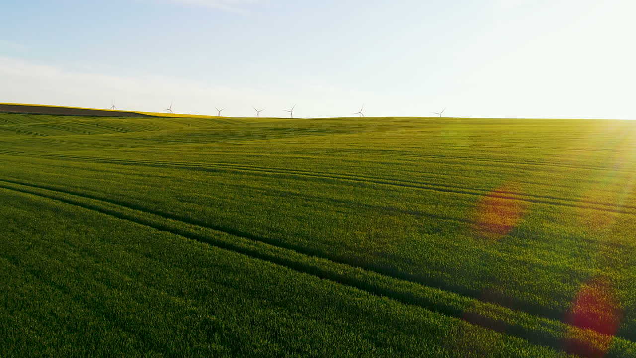Renewal Energy Wind Turbines In Agricultural Fields 1