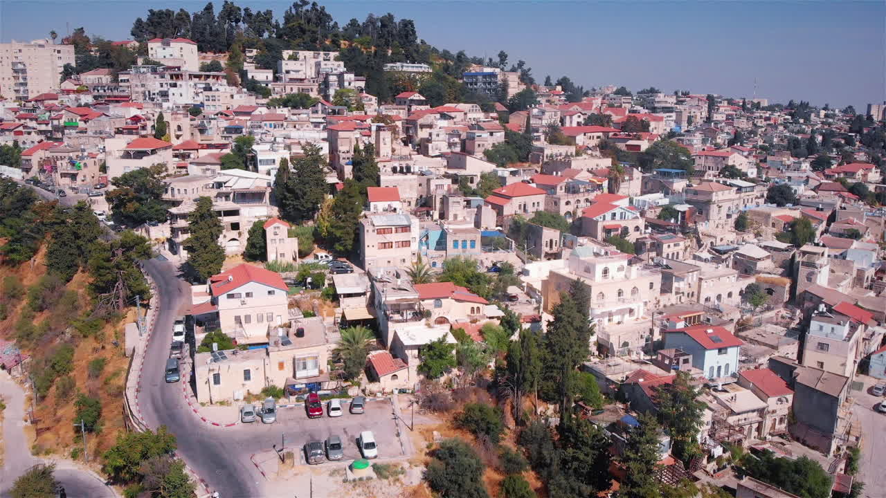 The old city of Zefat Aerial view
