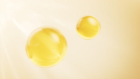 golden liquid oil bubble background, 3d rendering.