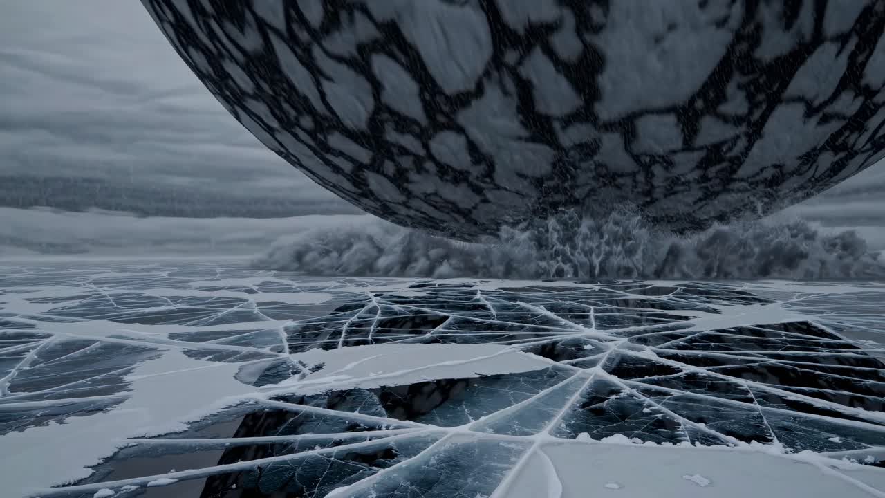 Team on Frozen Lake, Mysterious Sphere