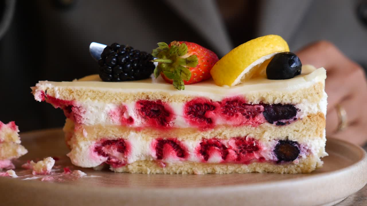 Slice of Berry Cake