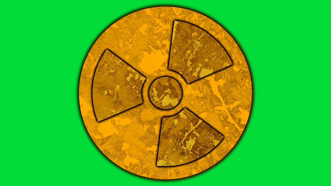 방사능 애니메이션 그린 스크린