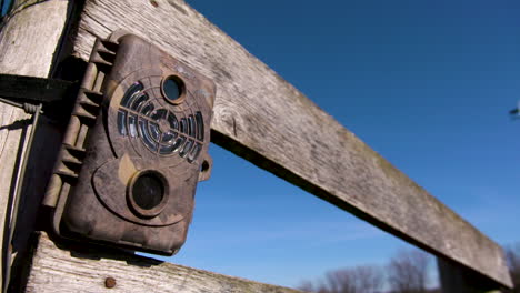 Trail-camera-on-a-fence-post