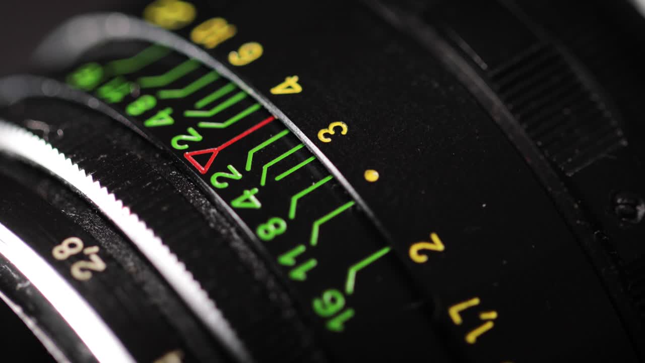 macro-close-up da lente velha.