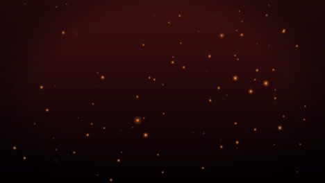 animación de cálidas manchas naranjas brillantes flotando sobre un fondo marrón