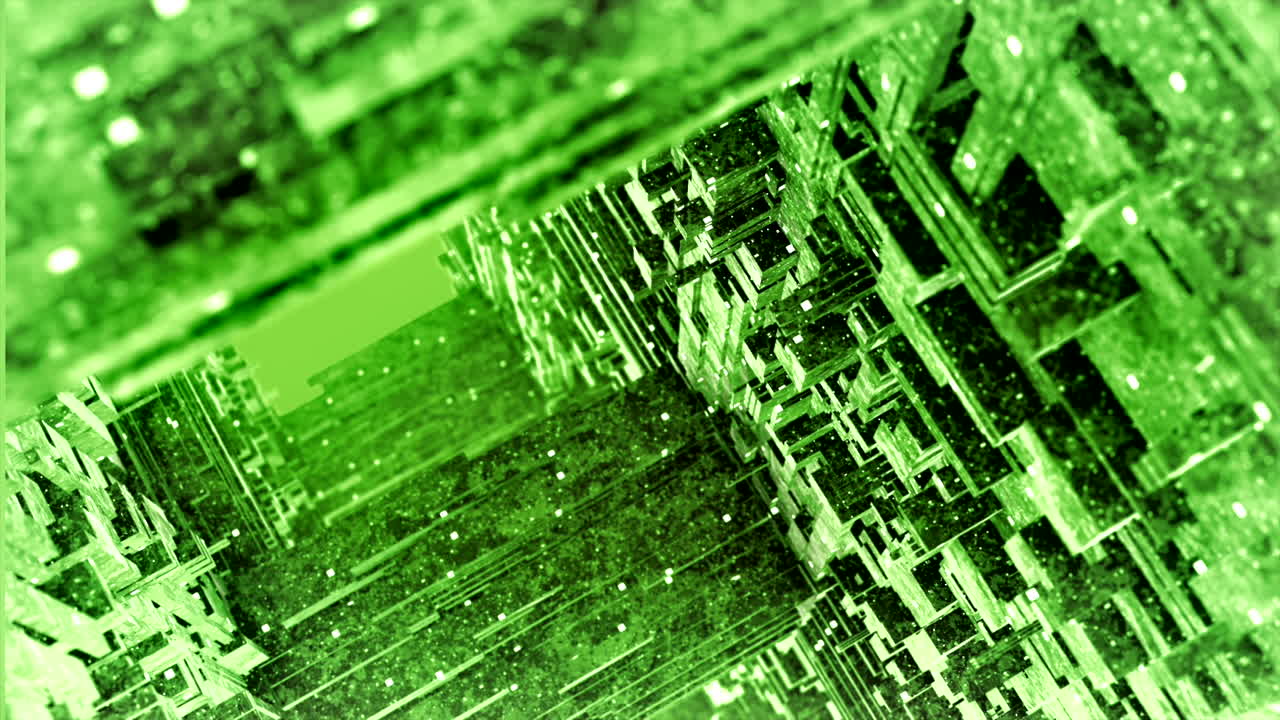 estructura geométrica verde abstracta