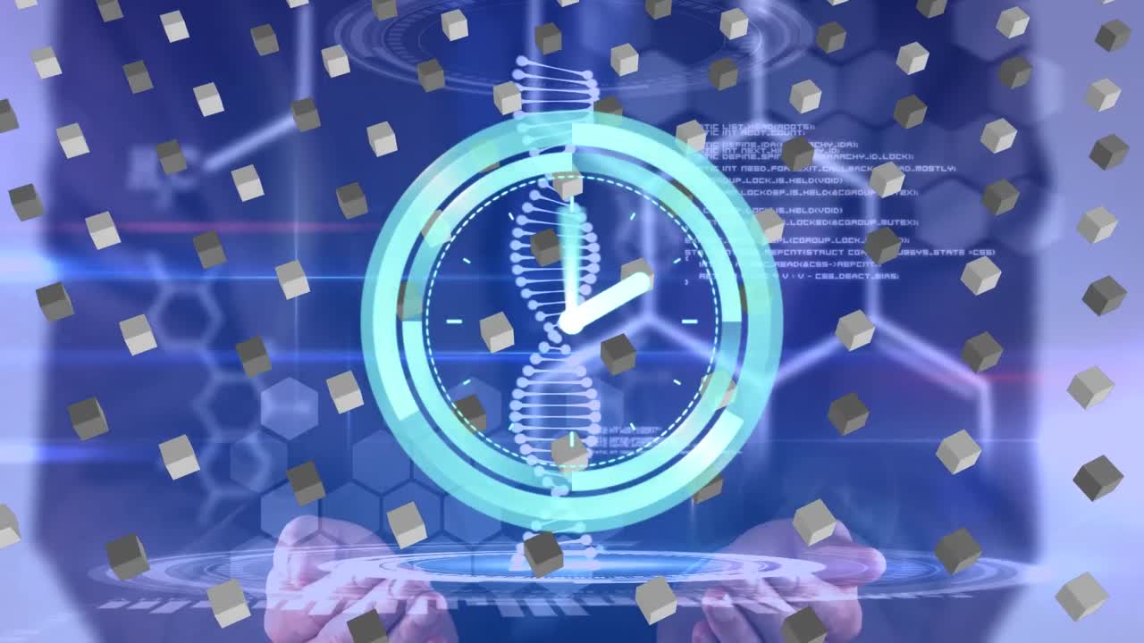 과학 데이터 처리의 클럭 오버 애니메이션