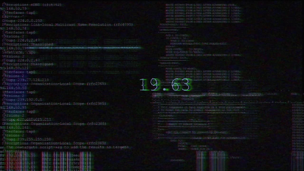 Glitch Noise Screen Code - 4K