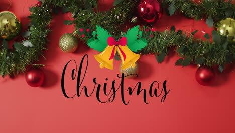 animación de felicitaciones de navidad texto sobre decoraciones de navidad