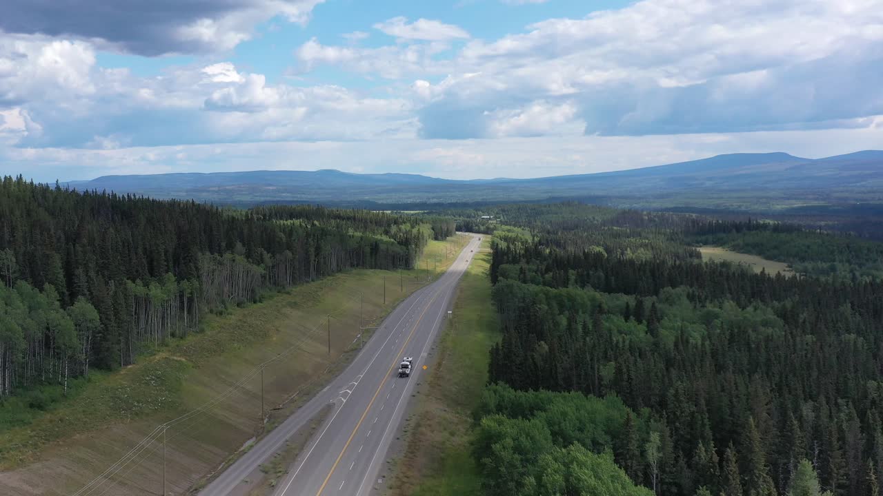 In Nature's Embrace: Aerial View of the Spectacular Scenery Around Highway 16, Near Smithers, BC