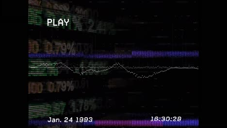 Animación-De-Interferencia-Sobre-El-Procesamiento-De-Datos-Y-El-Mercado-De-Valores-Sobre-Fondo-Negro