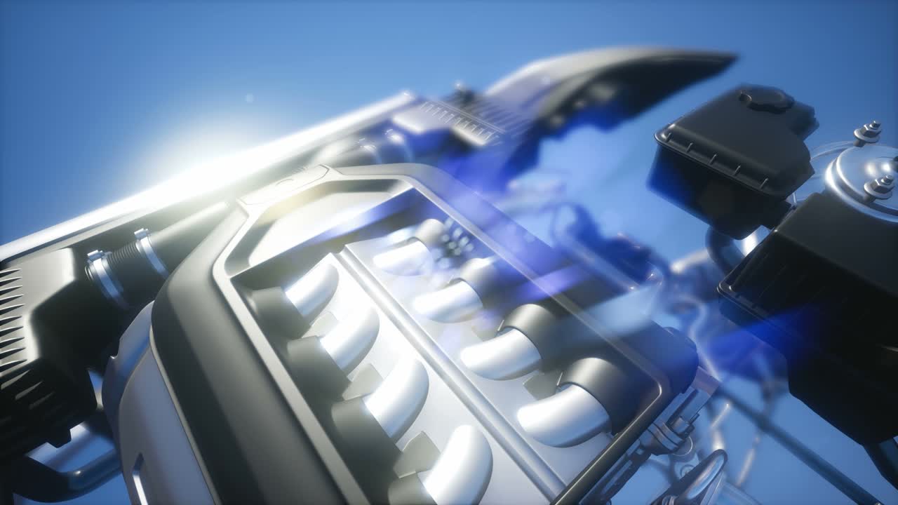 motores de automóviles detallados y otras piezas