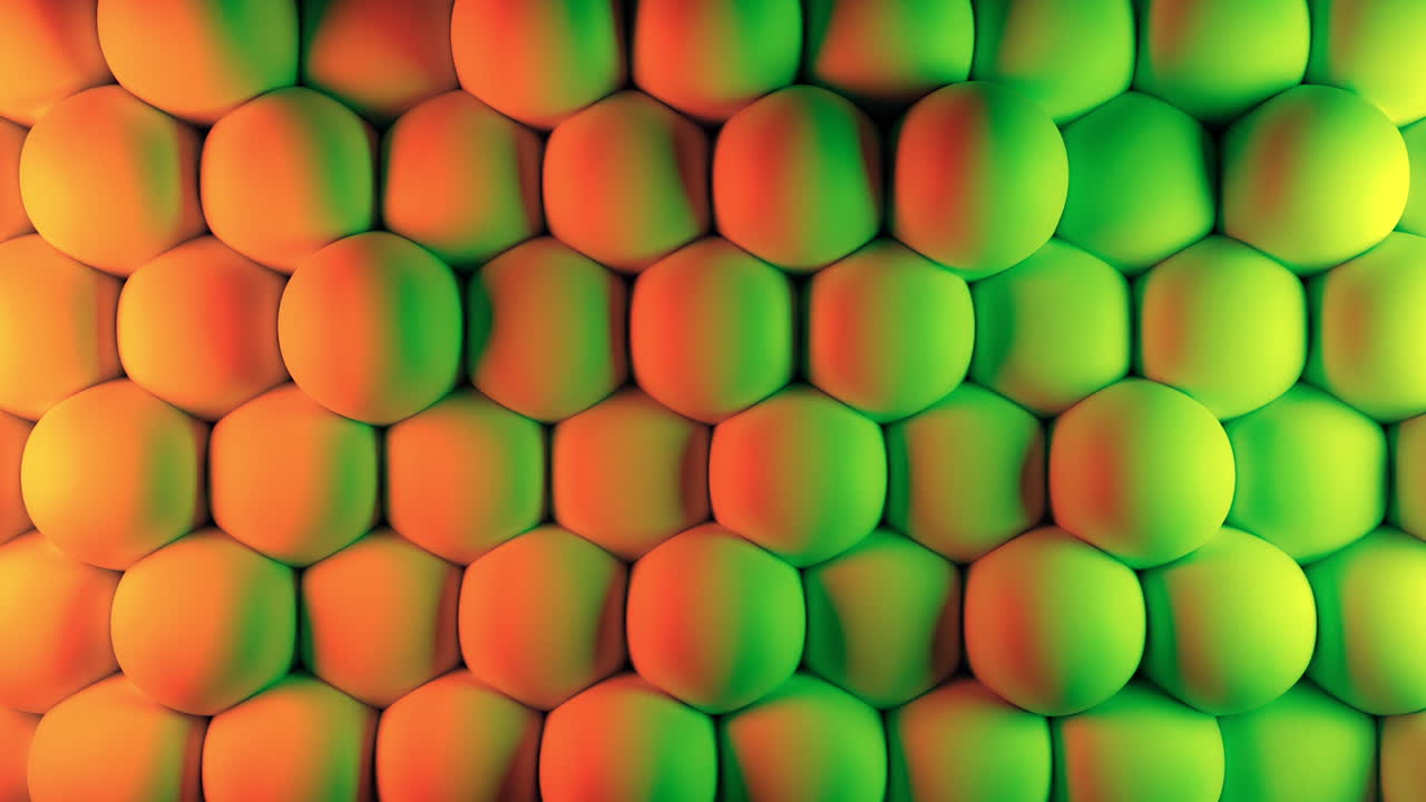 Abstract Geometric Pattern of Spheres with Gradient Color