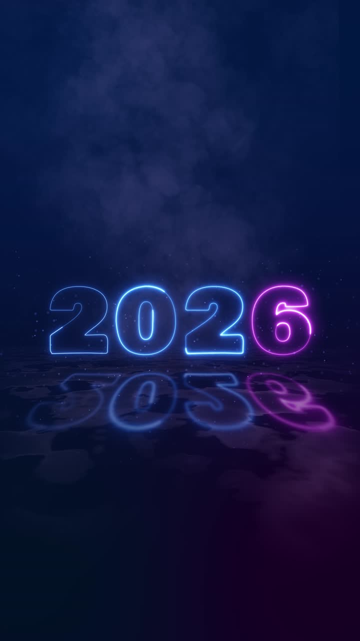 Tecnologia poligono felice anno nuovo 2026 di simbolo concetto di comunicazione hitech di chiave privata digitale