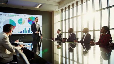 presentación de una reunión de negocios