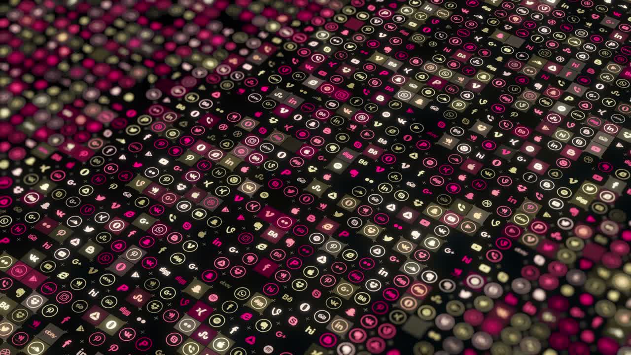 Social Media Icons Grid