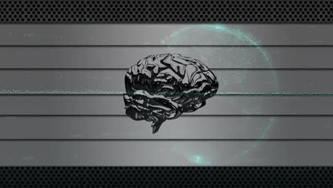 Animación-De-Gráficos-Sobre-Cerebro-Giratorio-Sobre-Fondo-Gris