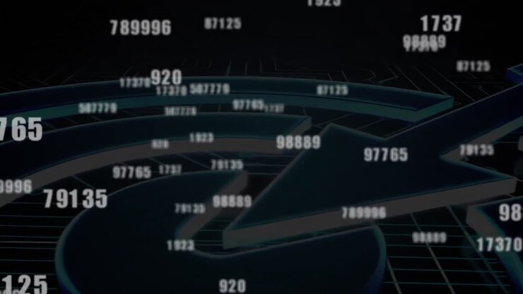 Animation of data processing over circles