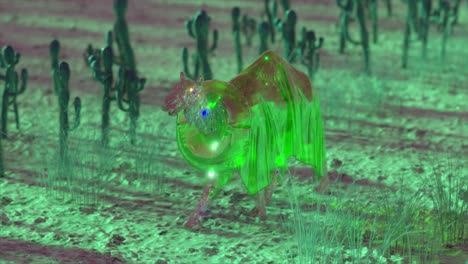 camello brillante en un paisaje desértico