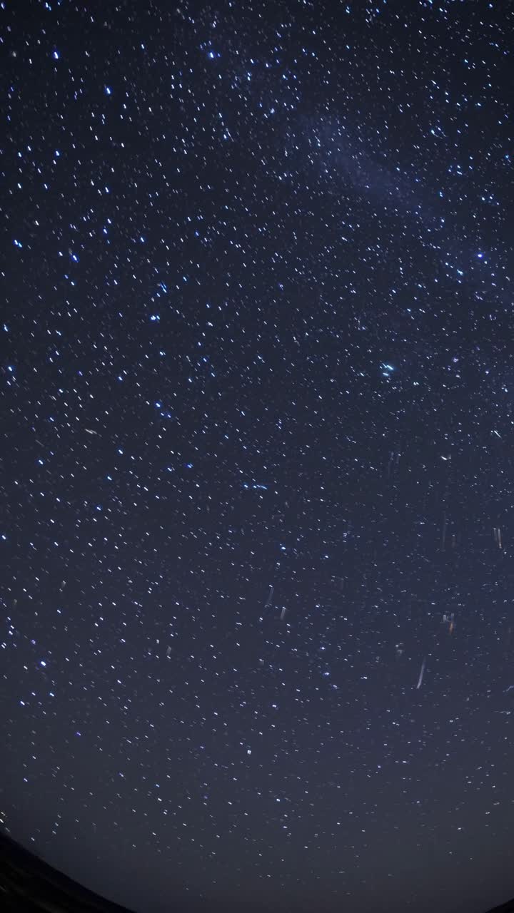 Starry night sky captured from a low-angle, perfect for a serene night video backdrop