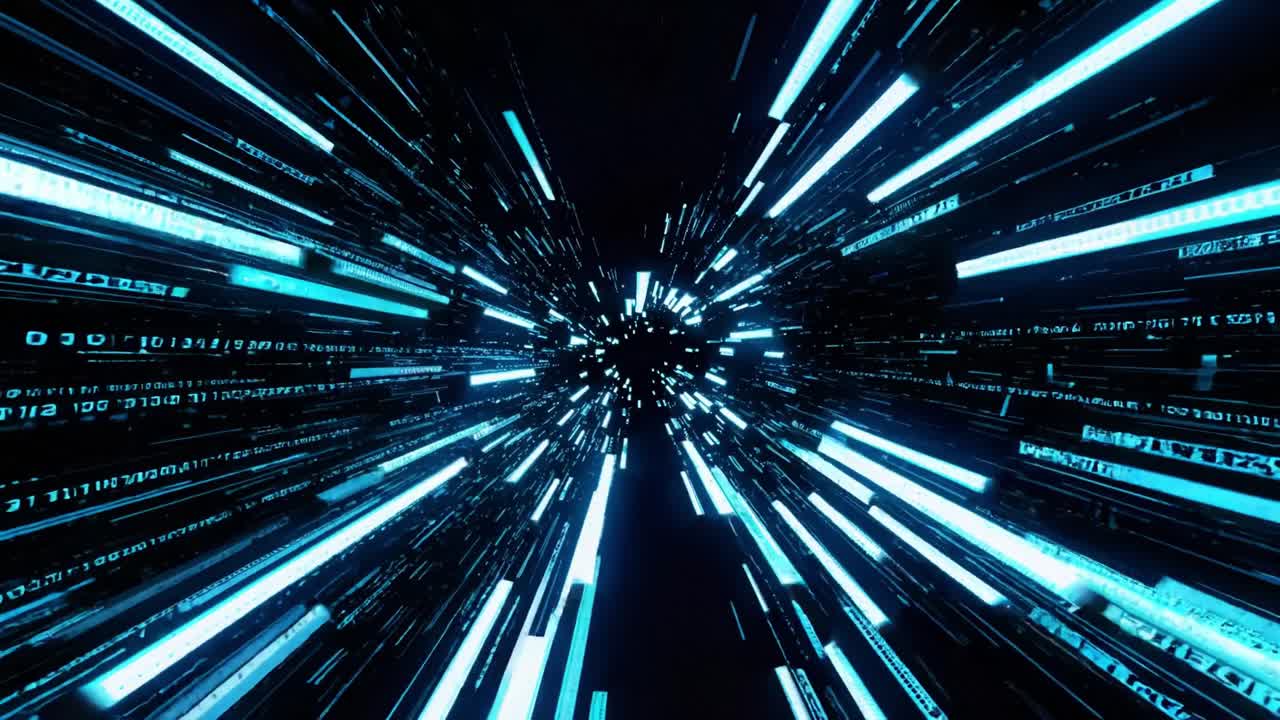 túnel de flujo de datos digitales