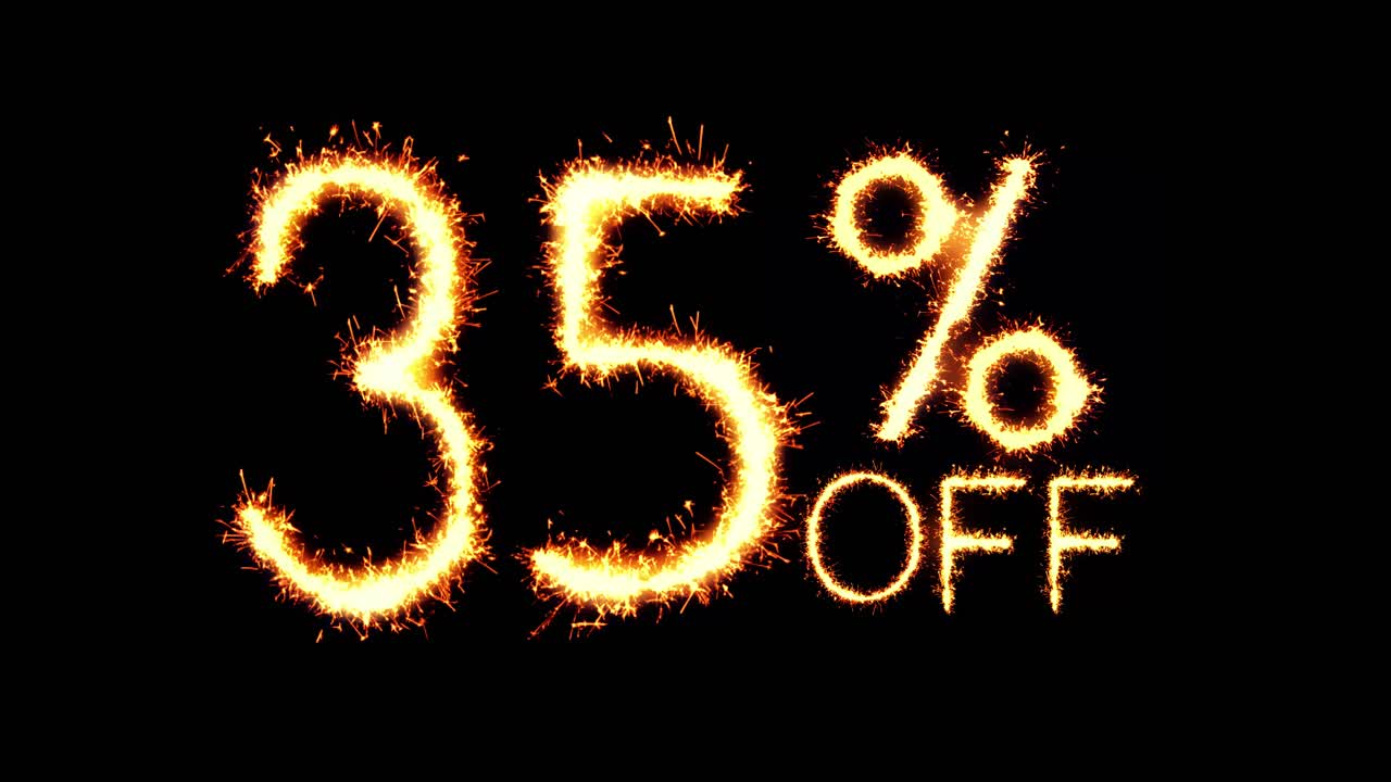 35 off text sparkler writing with glitter sparks particles firework on black 4k loop background sale