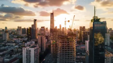 stunning transition from day to night in a modern cityscape capturing urban development, architectural marvels, and vibrant city life under changing skies