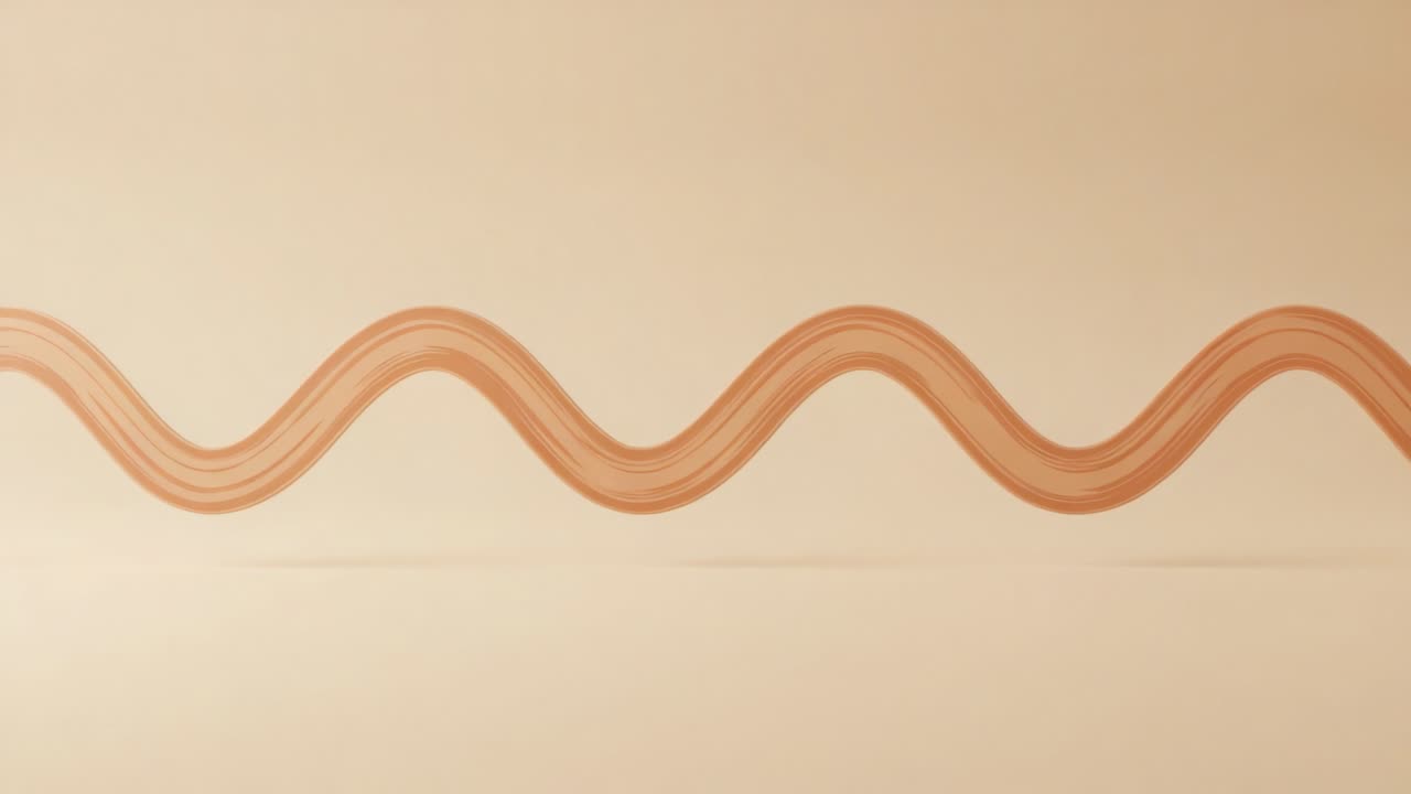A Captivating Sequence of Smooth, Wavy Lines on a Soft Beige Background, Showcasing the Harmony of Curves and the Subtlety of Color in Design