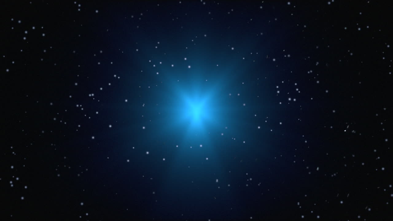 moda luz azul y estrellas en la galaxia