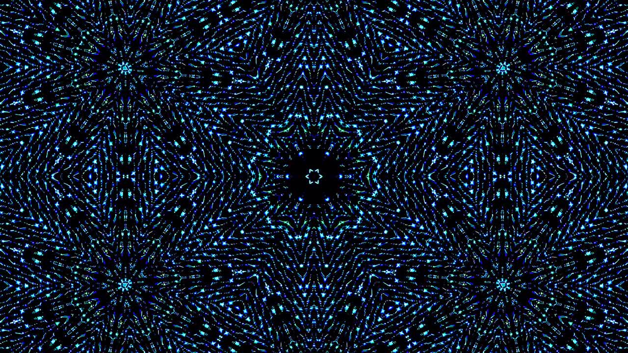 Bright abstract light governing full color, kaleidoscope,blue background