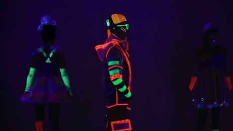 glow-in-the-dark dance performance