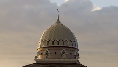 timelapse sunset over architecture dome