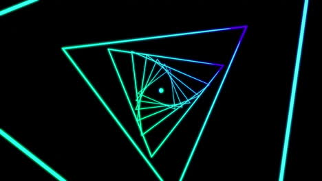 abstract neon triangles