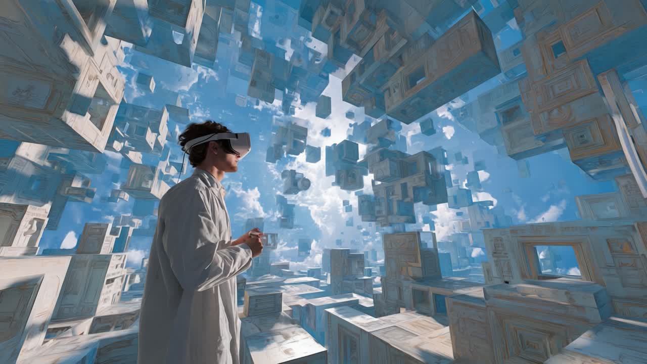 Exploring a Digital Realm: A Journey Through Virtual Reality and Abstract Architectures Where Imagination Meets Innovation, Revealing a Futuristic Vision of Possibilities Beyond Our World