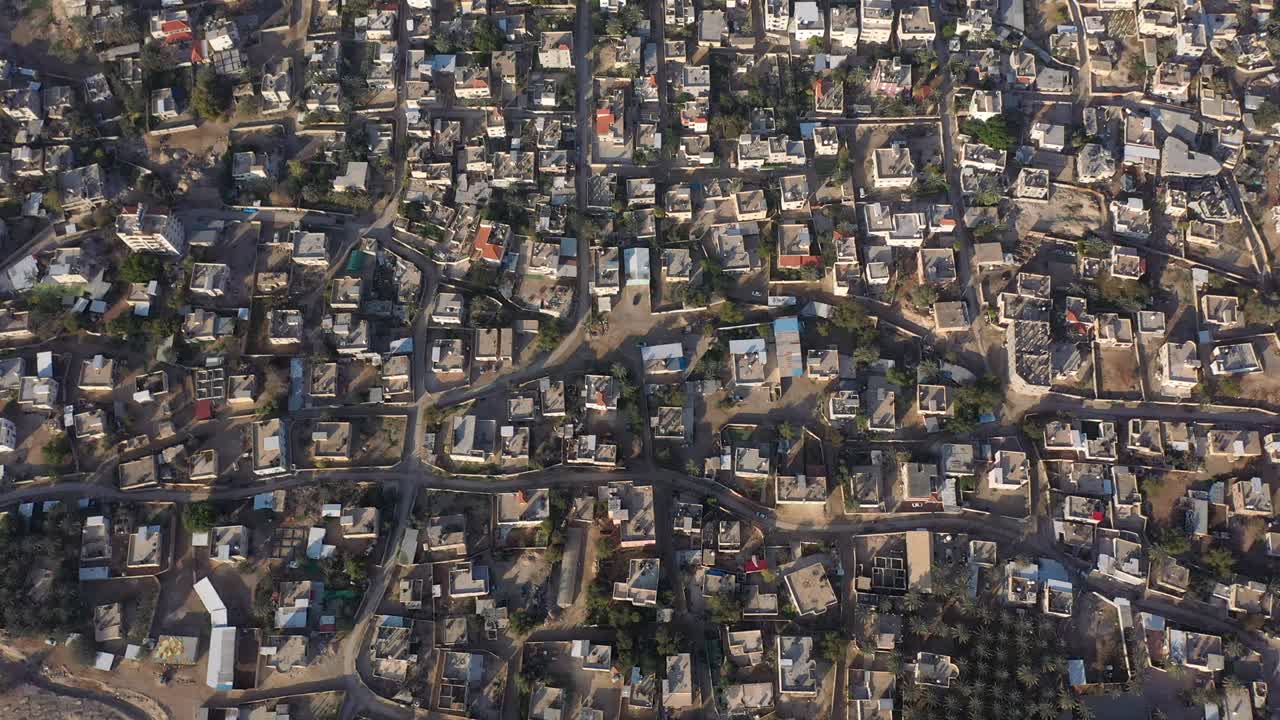 팔레스타인 영토 에 있는 예리코 도시 위 의 공중 풍경 지붕