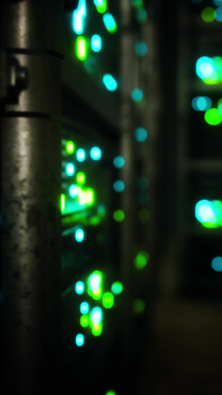 primer plano de los racks de servidores en un centro de datos