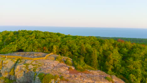 Luftaufnahme-Des-Waldes-Im-Michigan&#39;s-Porcupine-Mountains-State-Park