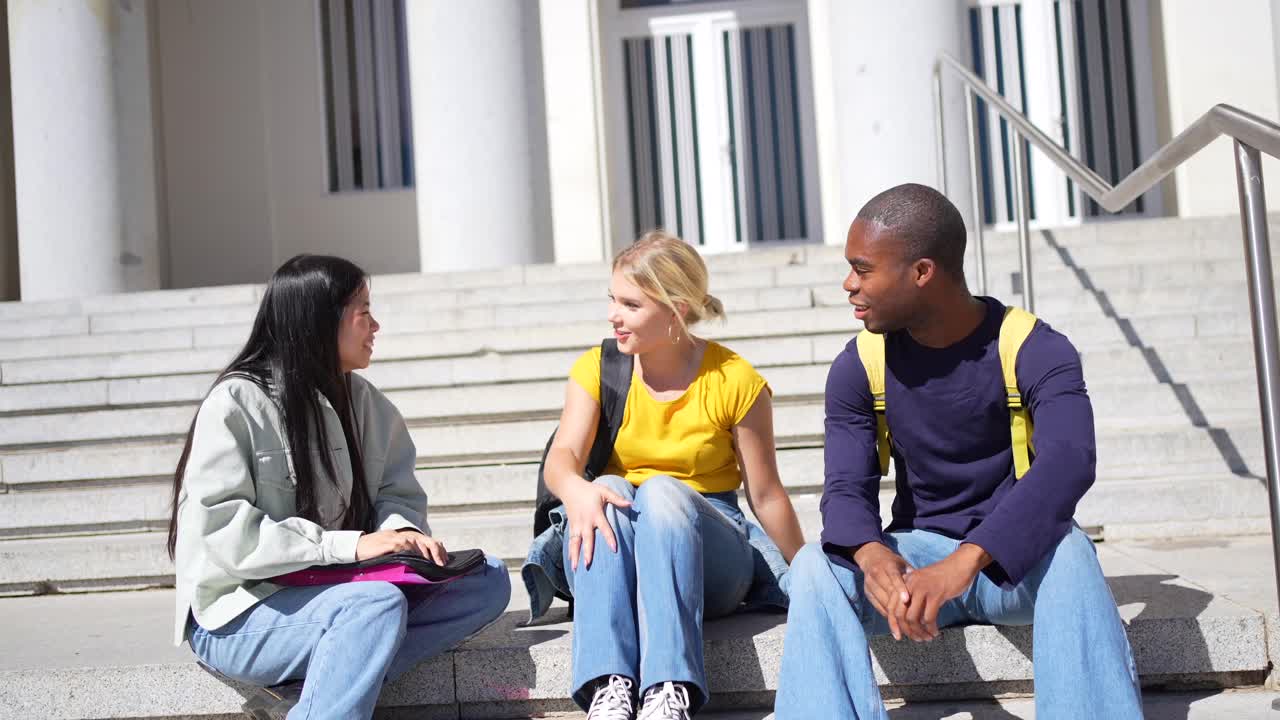 estudiantes en el campus universitario